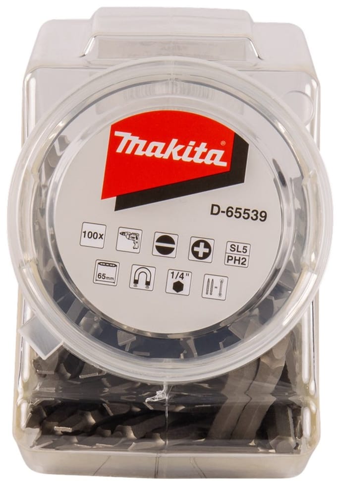 Makita Schroefbit Dubbel PH2-SL5 65mm In Pot 100 Stuks - D-65539