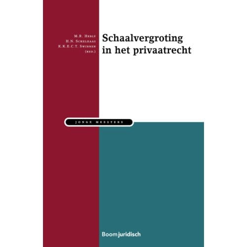 Schaalvergroting In Het Privaatrecht - Jonge Meesters