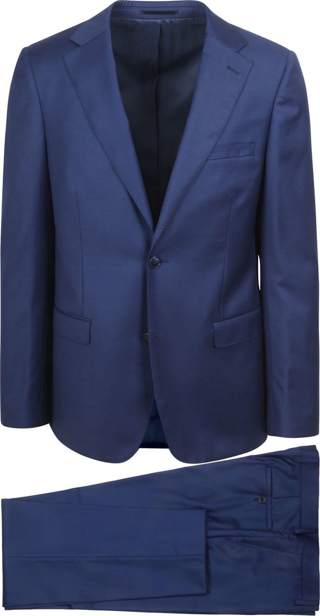 Suitable Kostuum Wol Royal Blauw - Maat 48 - Heren