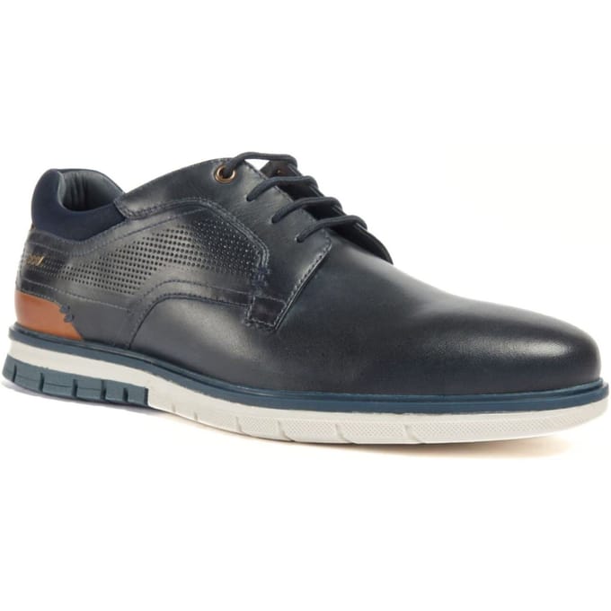 Pod Merlin Leren Heren Navy Veterschoenen