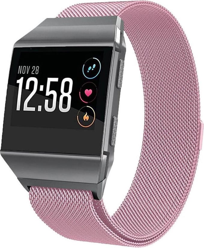 Shop4 - Fitbit Ionic Bandje - Metaal Roze