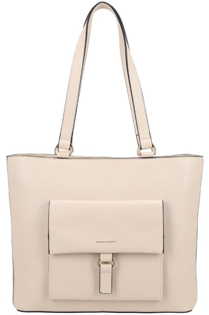 Daniele Donati Zola Grote Schoudertas Dames - Imitatieleer - Beige