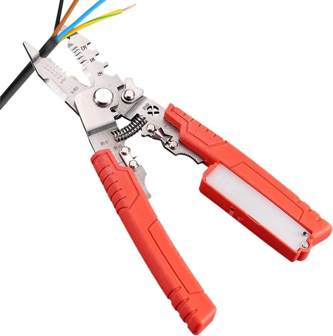 Elektrisch Striptang - Multifunctioneel Gereedschap - Efficiënt Kabelbeheer - Geïntegreerde Spanningsmelder - 213 cm Lengte - Grijs