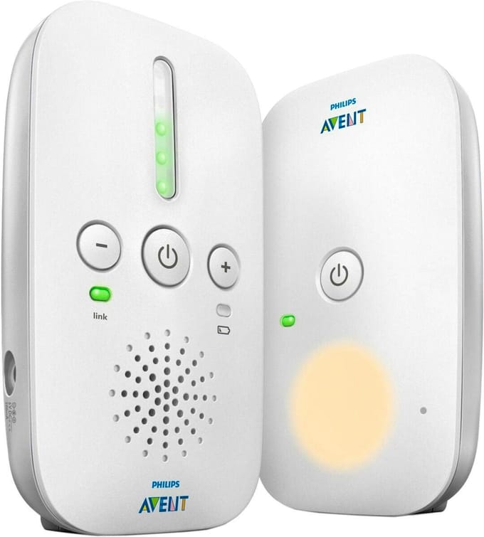 Ecoute-bébé - PHILIPS AVENT - Audio DECT - Gris/Blanc - Portée 300m - Volume réglable - Autonomie 24h
