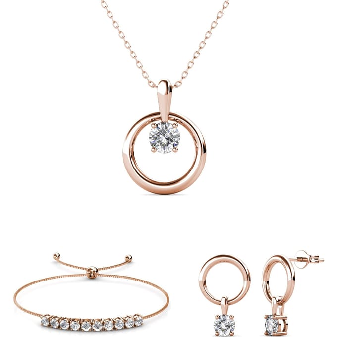 Mia Octavia Sets - Roségoud en Kristal