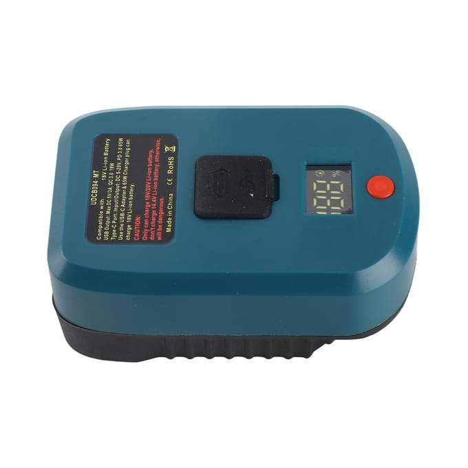 Batterijadapter Digitaal Display 18V Li-batterij naar USB Type C Uitgang voor BL1830 BL1850 BL1840