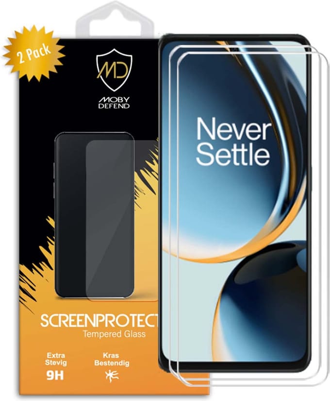 2-Pack MobyDefend Screenprotectors - Geschikt voor OnePLus Nord CE 3 Lite - Case-Friendly Screensaver - Gehard Glas