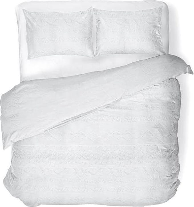 Yellow Candida - Dekbedovertrek - Eenpersoons - 140x200/220 cm + 1 kussensloop 60x70 cm - White
