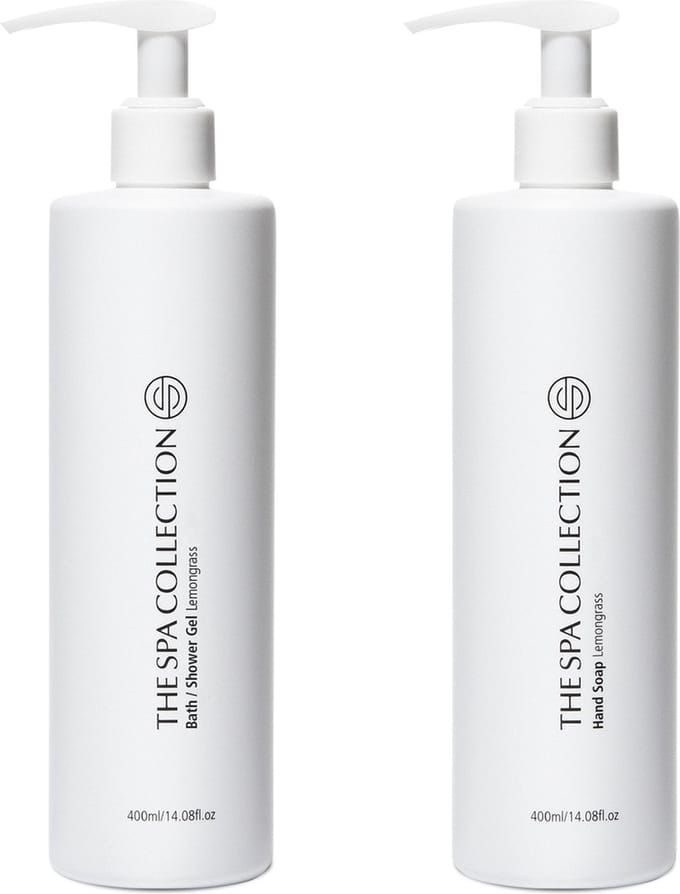 The Spa Collection Lemongrass - Body Wash + Handzeep - Milde formulering - 400 ml pompfles - Set van 2 stuks