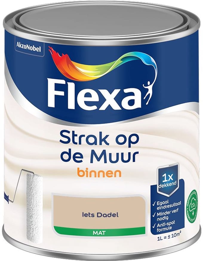 Flexa - Strak Op De Muur Binnen Mat - Iets Dadel - Mengverf - 1 L