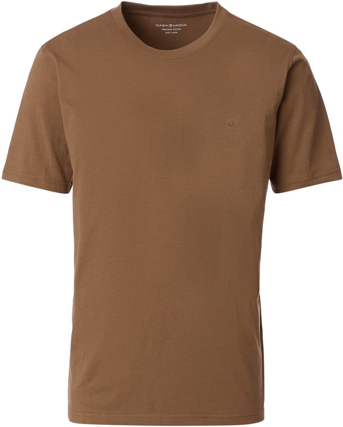 CASA MODA comfort fit heren T-shirt - bruin