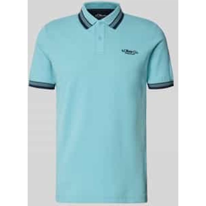 s.Oliver  Poloshirts Blue Aqua Größe: M | Poloshirts Outlet | Herren | Blau