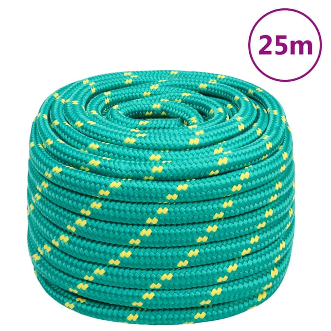 vidaXL - Boottouw - 20 - mm - 25 - m - polypropyleen - groen