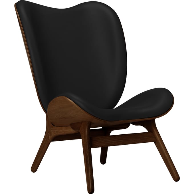 UMAGE A Conversation Piece Highback Fauteuil - eiken donker - Leder Hope black