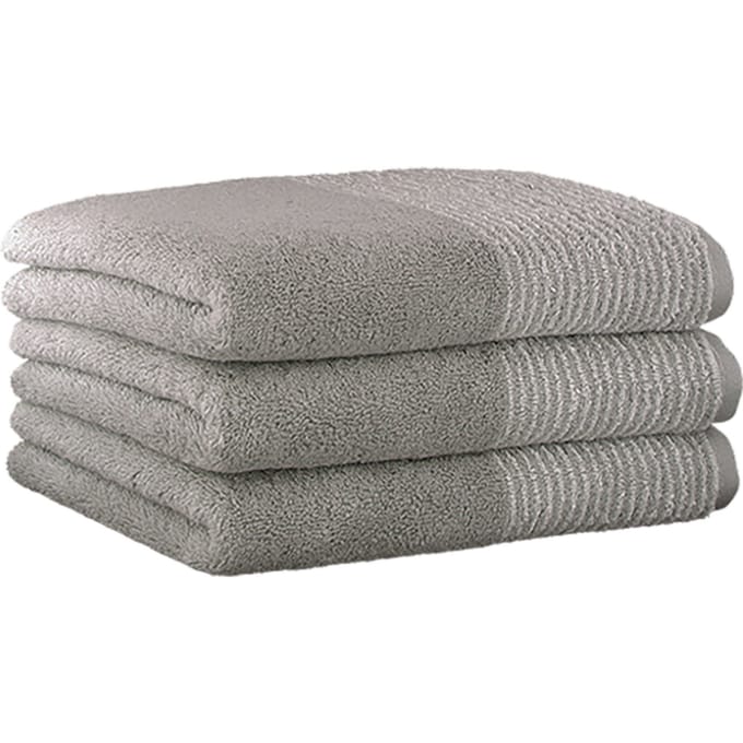 Cawoe Handdoek Luxury Home Two-Tone Een maat, 50x100 Set van 3