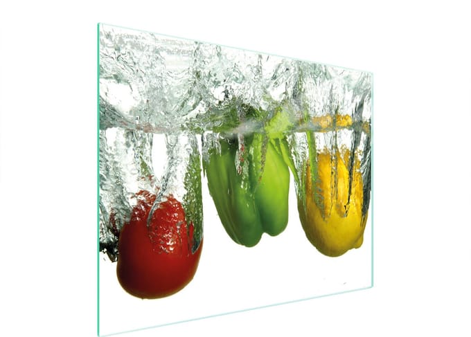 TMK ArtDeko - Snijplank - Glas - 52x40 cm - Paprika Print