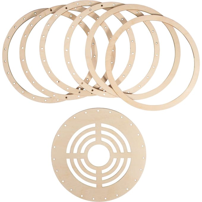 Houten ringenset "Lampenkap Natuur"