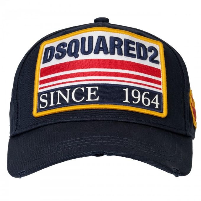 Casquette de baseball marque DSQUARED2 bleu marine red