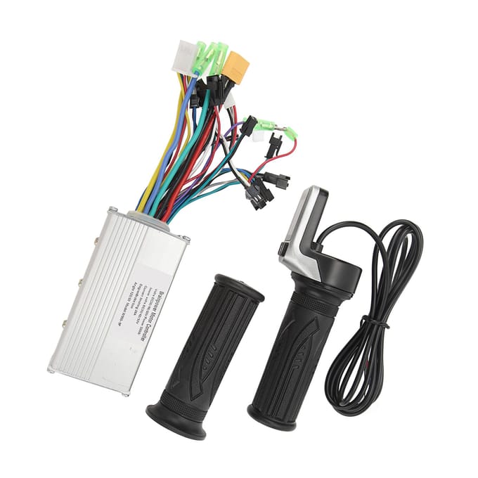 Borstelloze Controller Kit 36V 48V 500W 28A 3 Modussen Draaigashendel LCD-Display Waterdicht voor black