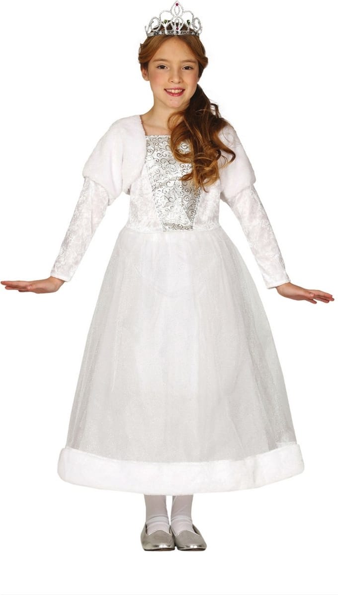 Fiestas Guirca Verkleedjurk Prinses Meisjes Wit Maat 125-135