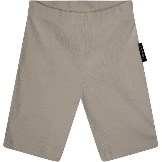 Hype Dames-slim-fit-short met ribboord (Beige)