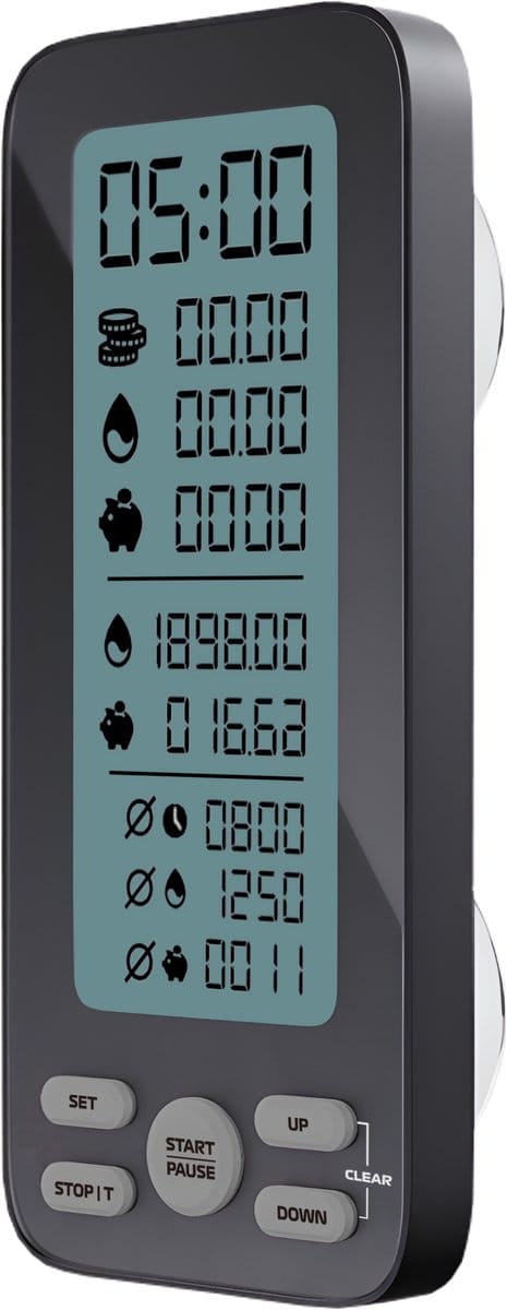 EcoSavers® Shower Calculator Timer – Douche Timer - Reduceer douchetijd en bespaar water en energie - Douchetimer