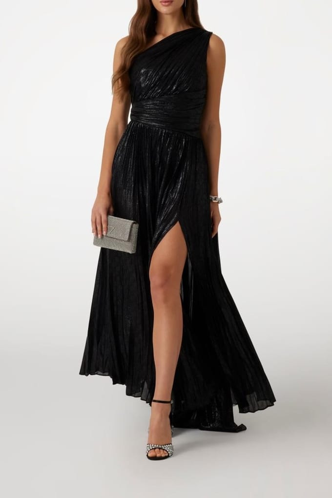 GUESS Marciano By  Stephany Gown Shiny Black Foil Taglia: 46 | Maxi abiti Outlet | Donna | Nero