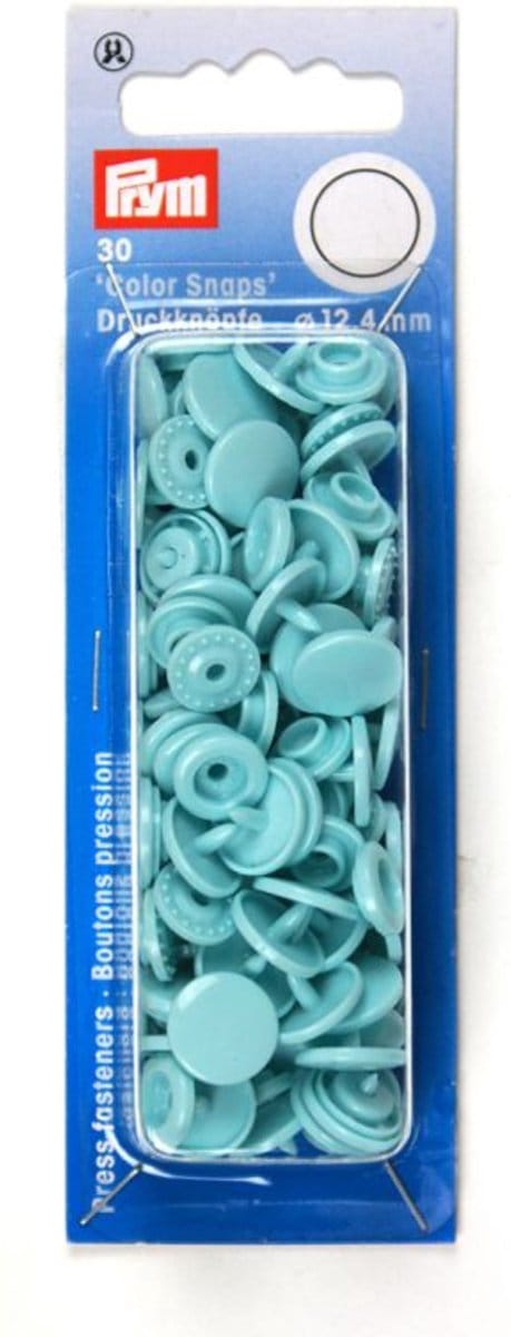Drukknoop ColorSnaps 12,4 mm lichtturkoois 30 st. - Drukknopen Color Snaps - Prym