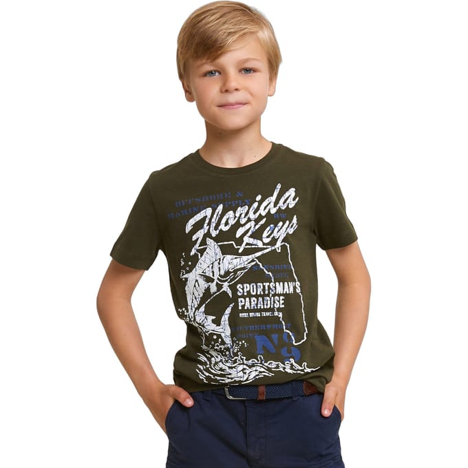 River Woods Normal Fit Basic T-shirt Short Sleeves Forest Mix Taglia: 4 | T-shirt Outlet | kids