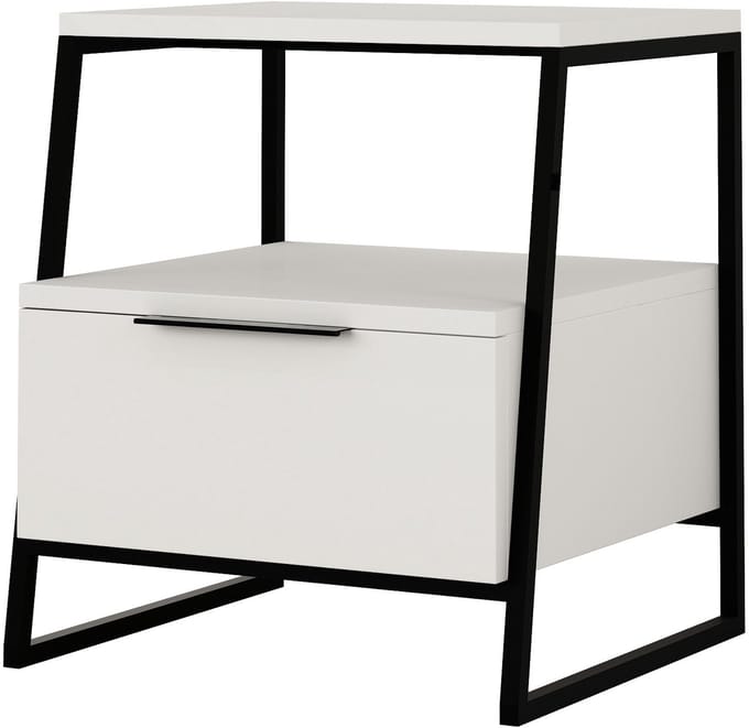 Hocus Picus Nachtkastje met 1 Lade - Wit - 45x40x50 cm