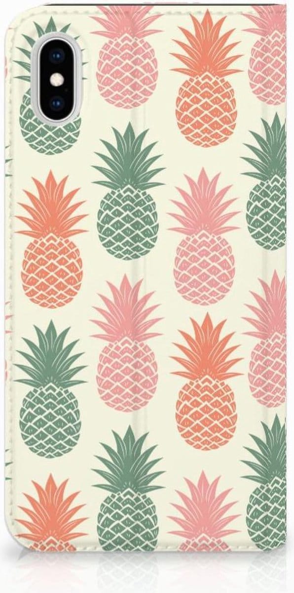 Apple iPhone Xs Max Flip Style Cover Ananas