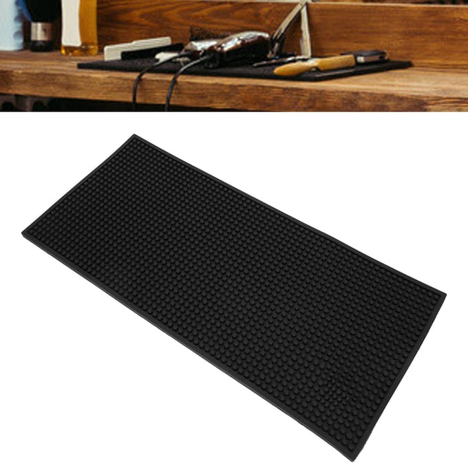 Kapperstoolmat Siliconen Antislip Kapper Werkstation Pad Kapsalon Benodigdheden black