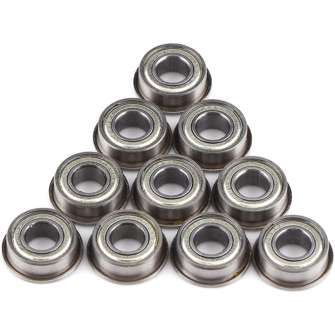 10 stuks F686ZZ Mini Metalen Stalen Dubbel Afgeschermde Flenskogellagers 6*13*5mm wit