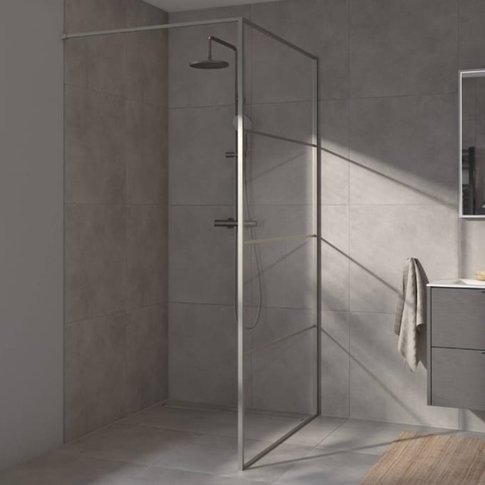 Saqu Devine Stabilisatie Set tbv zijwand Geborsteld Grijs