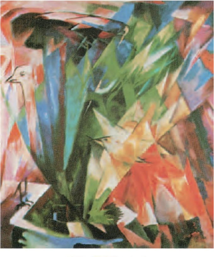 Franz Marc - Vogel - Kunstposter - 40x50 cm