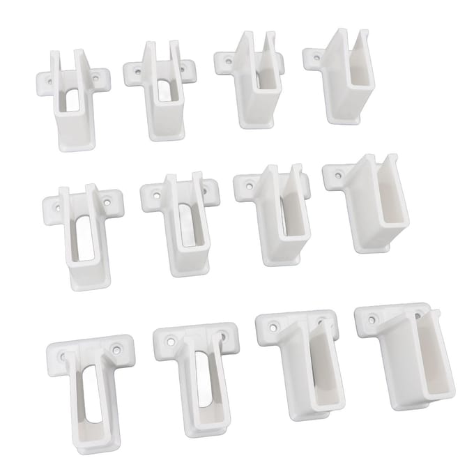 12 Stuks Draadrek Eindbeugel Witte Kunststof Sterk Draagvermogen Kastrek Wandbeugel