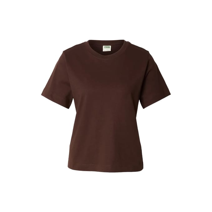 Urban Classics - Organic Boxy Dames Tshirt - S - Bruin