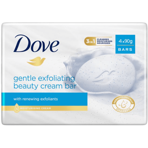 Dove zachte exfoliërende citroenzeep 100 g - verpakking van 4