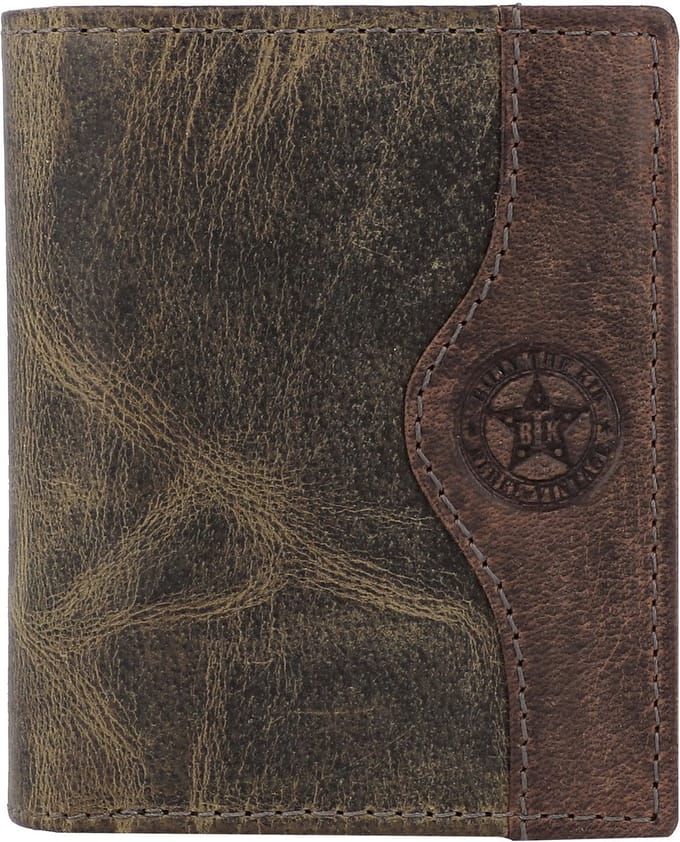Billy the Kid Hunter Portemonnee RFID Leer 8 cm - Jongens - Staand formaat - khaki-brown