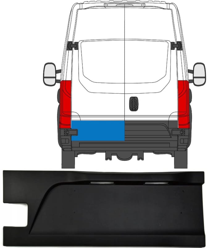 Sierlijst achterdeur voor Iveco Daily 2014-2019 / Links