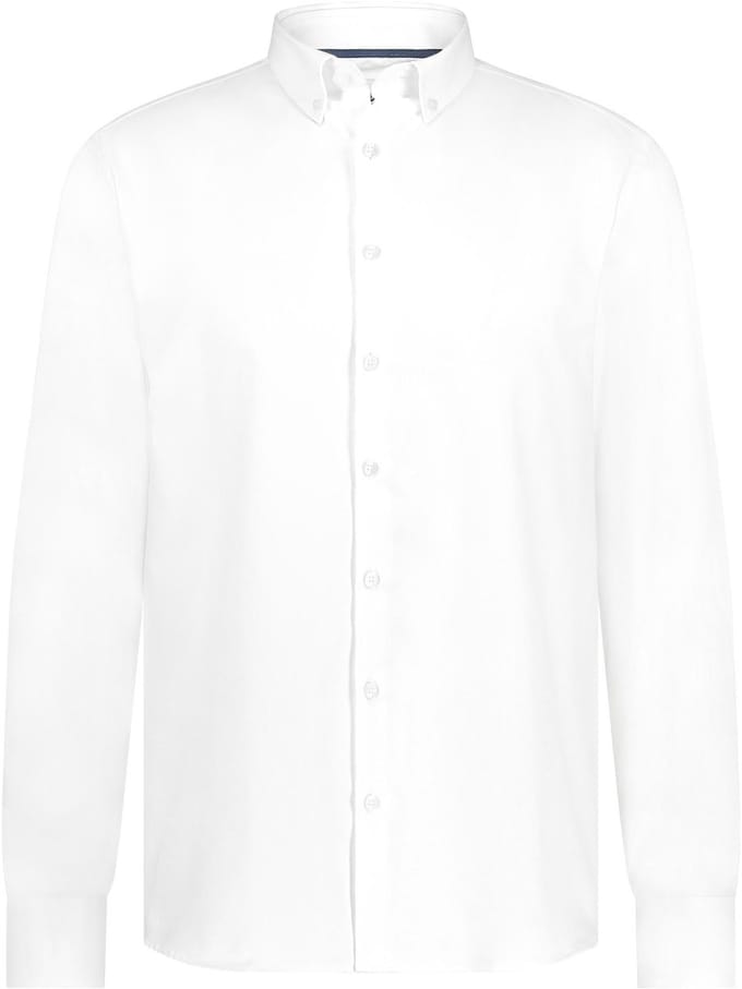 State Of Art Essentials Oxford Overhemd Wit - Maat M - Heren - Overhemden Casual