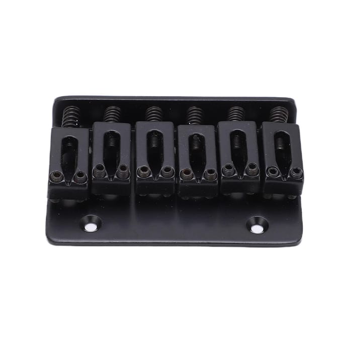 Chevalet de Guitare 6 Cordes Conception à Chargement par le Dessus Réglable Pièces de Rechange pour Instrument Électrique Noir pour black