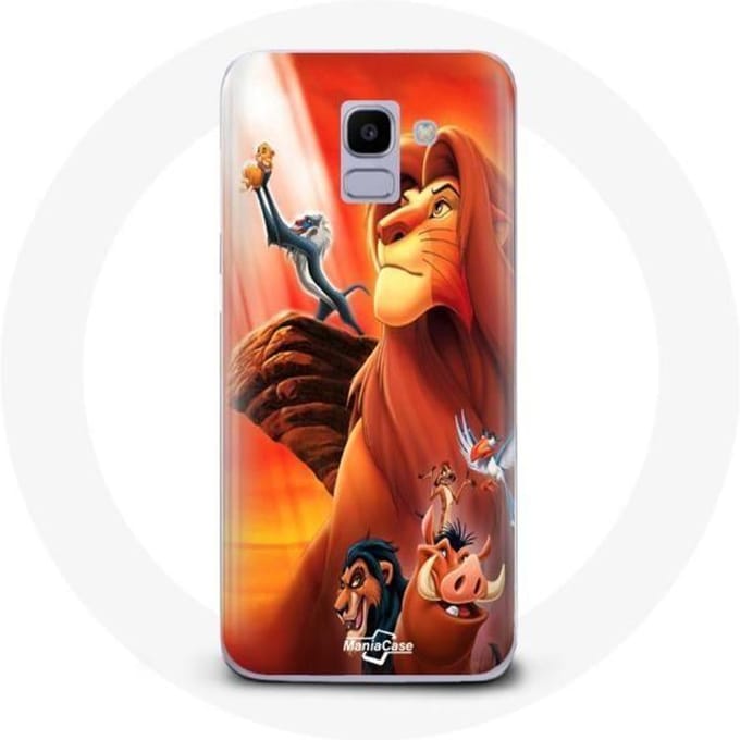 Case voor Samsung Galaxy A8 2018 The Lion King Simba en Mufasa