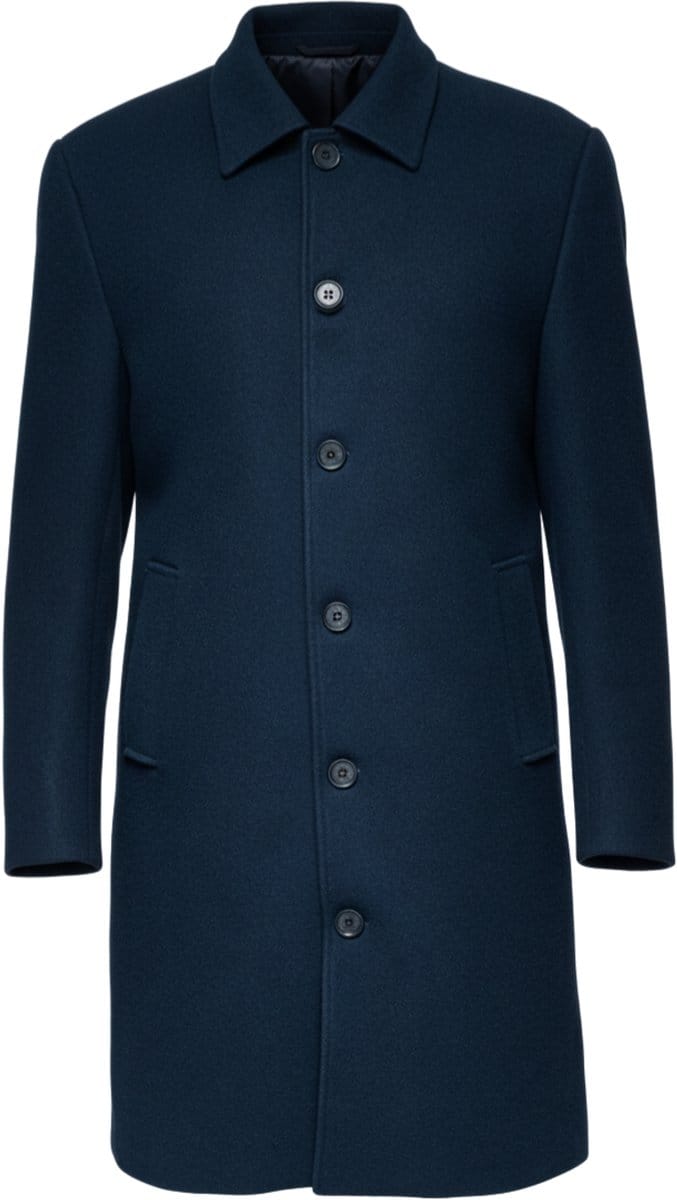 OMBRE Jas - Lange Mouw - Knopen - Effen Marine L