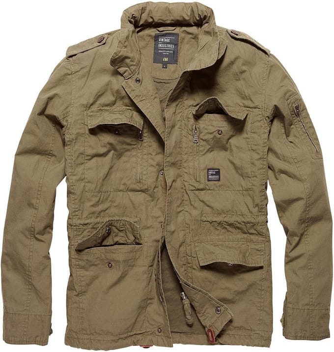 Vintage Industries Cranford jacket dark khaki