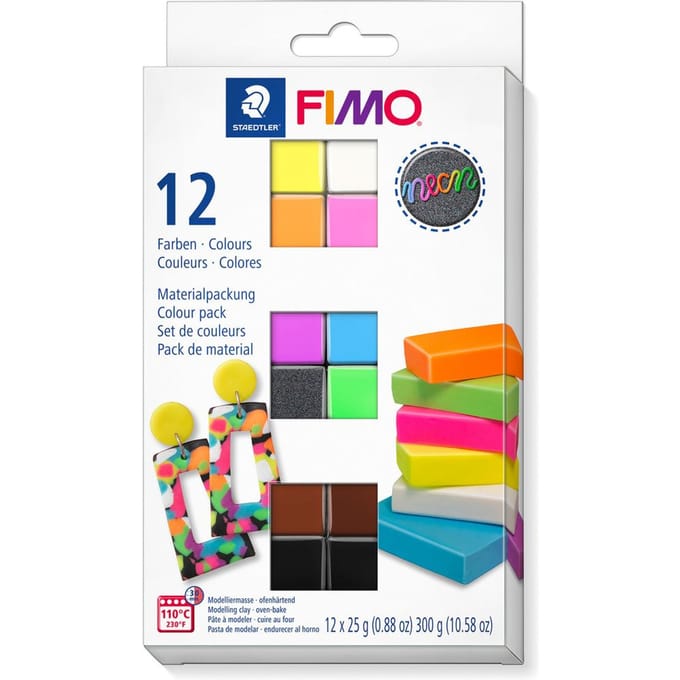 FIMO effect - ovenhardende boetseerklei - colour pack 12 neon kleuren