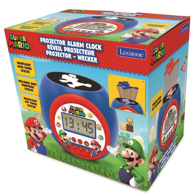 Mario Super Projector Alarm Clock with Timer