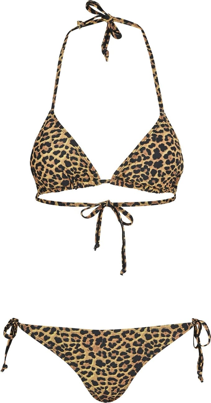 Urban Classics Leo Bikini Dames Bikini Set - bruin/zwart - XS