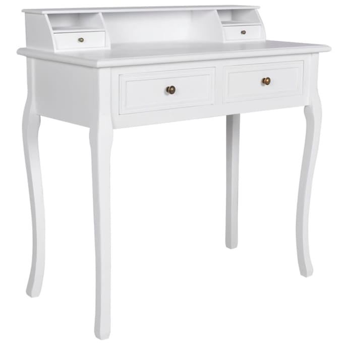 vidaXL - Kaptafel - Femke - met - lades - wit