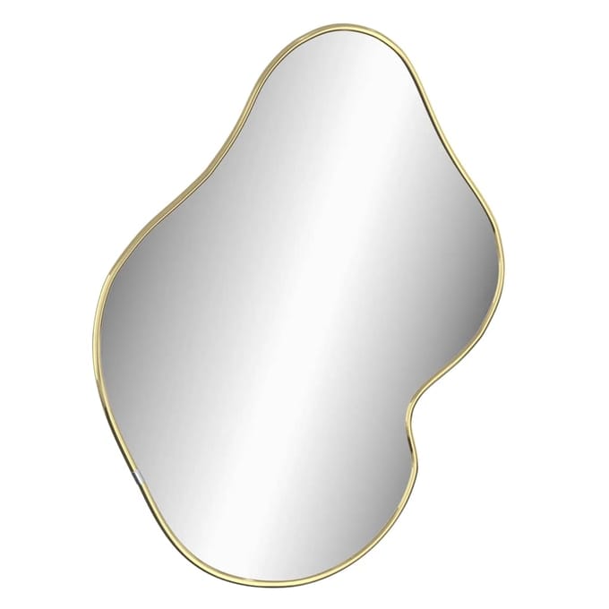 vidaXL - Wandspiegel - 60x50 - cm - goudkleurig